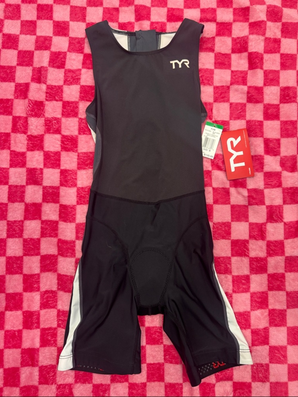 TYR Black Triathlon Suit with Back Zipper